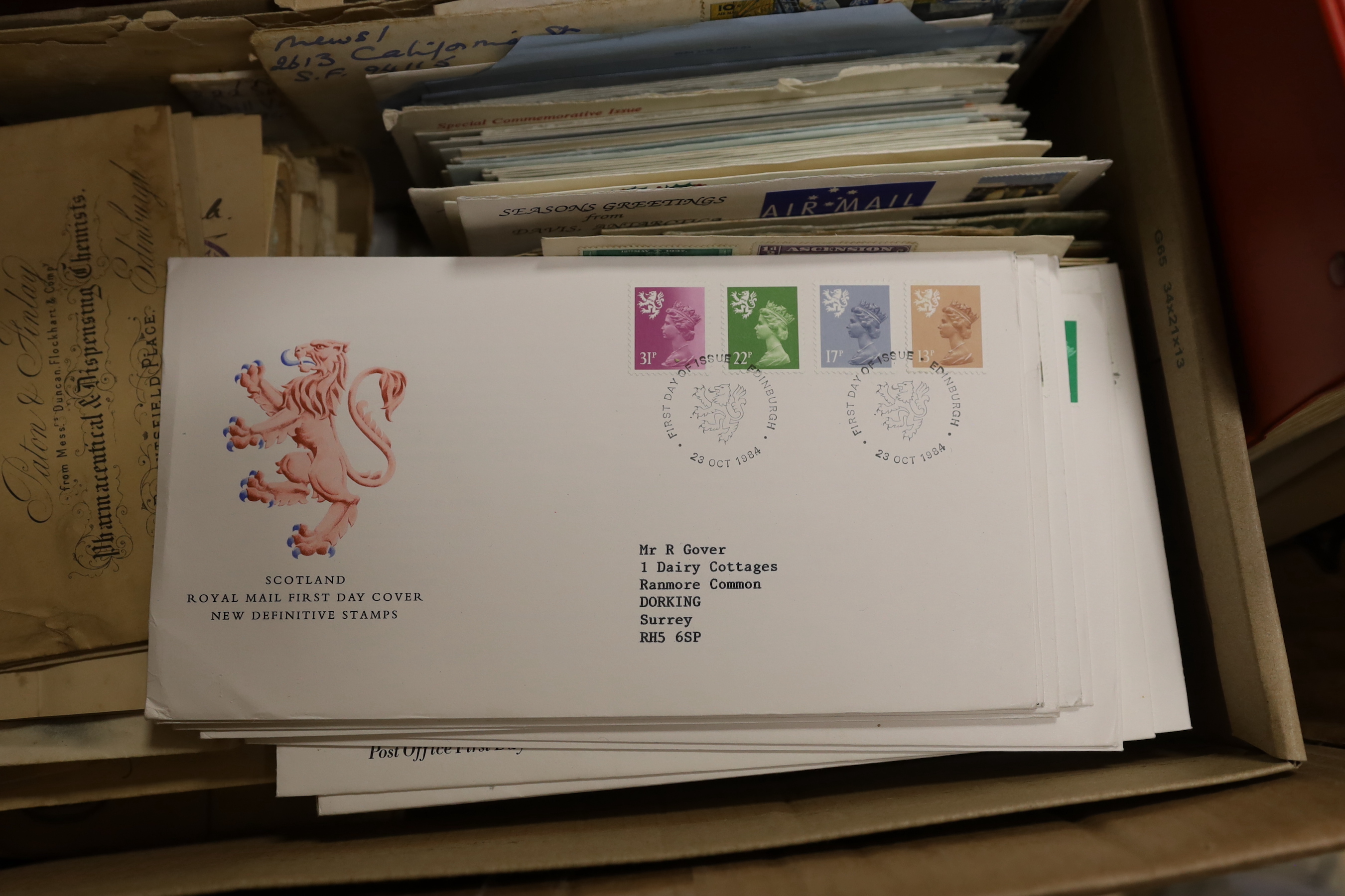 A large quantity of various stamps